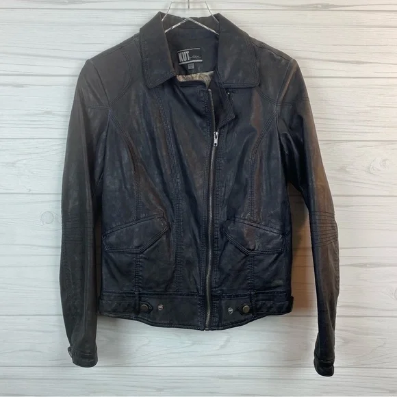 Kut from the Kloth Moto Faux Leather Jacket - Picture 1 of 6